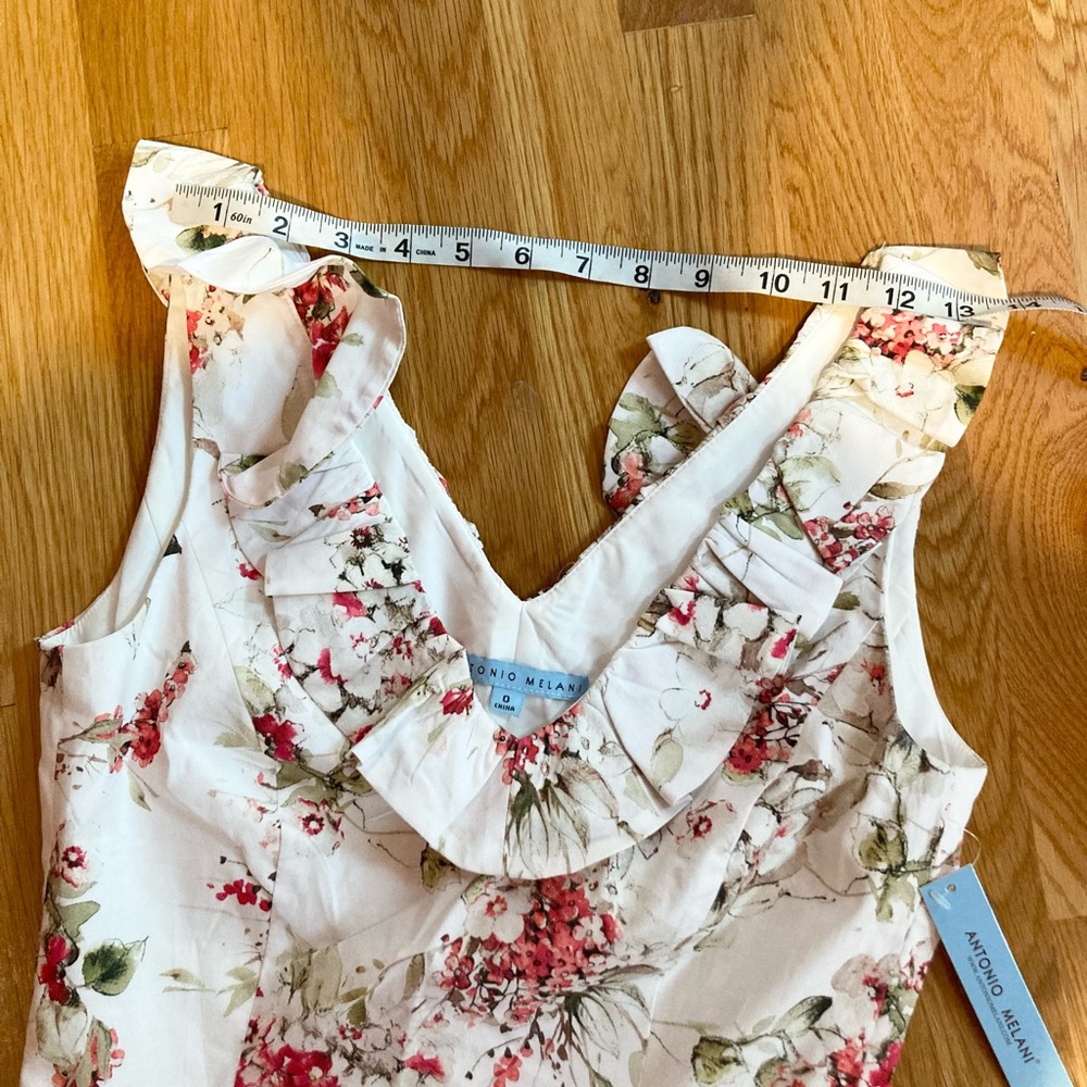 Antonio Melani NWT Ruffled Floral Top - Picture 7 of 7